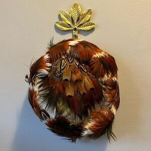 Vintage MCM feather plume hat 1950s USA Union Made